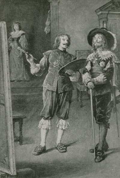 ヴァンディックの家にいるチャールズスチュアート 作： Walter Stanley Paget
